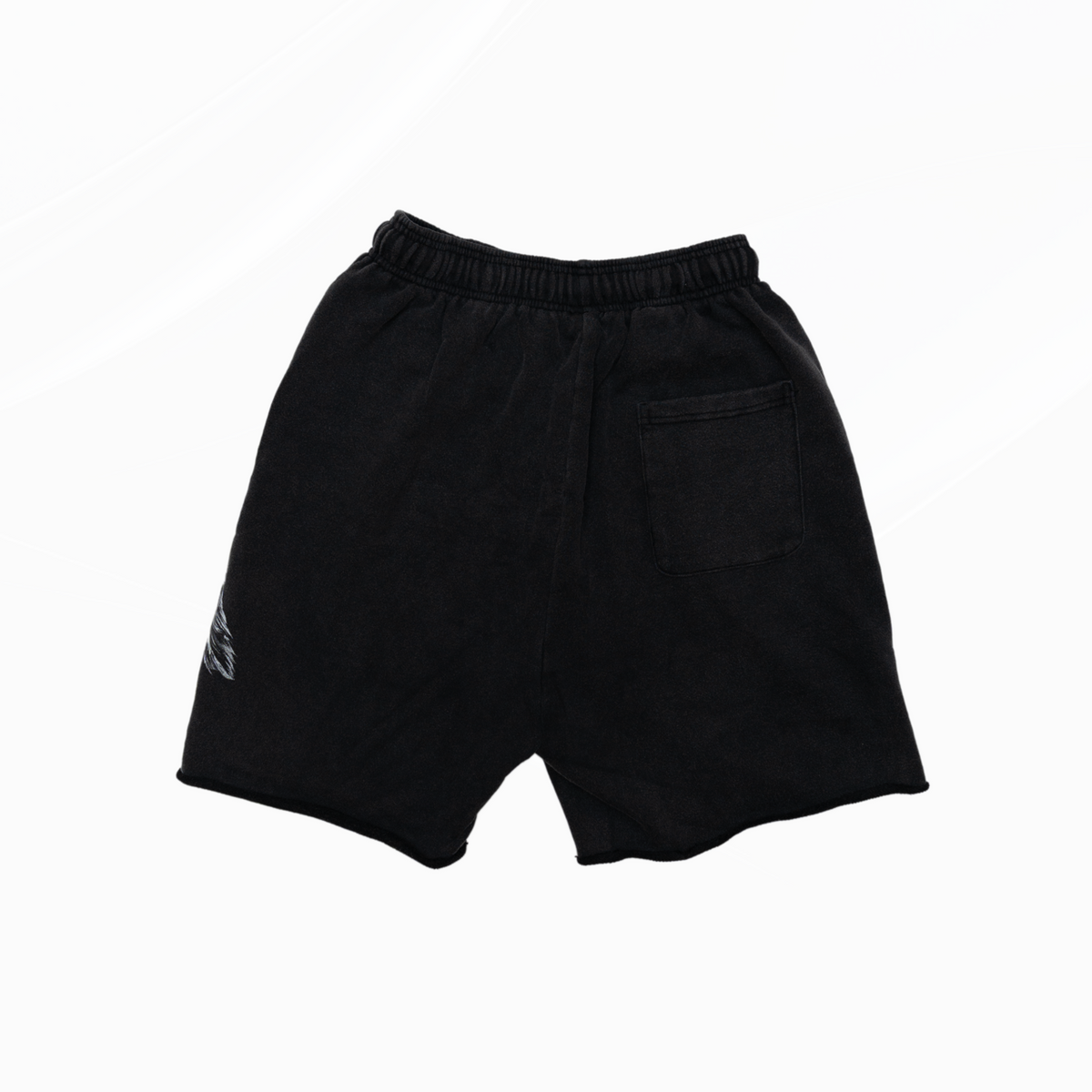 FTG raw edge acid washed shorts