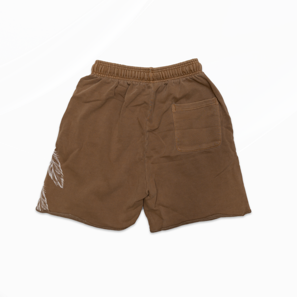 FTG raw edge acid washed shorts