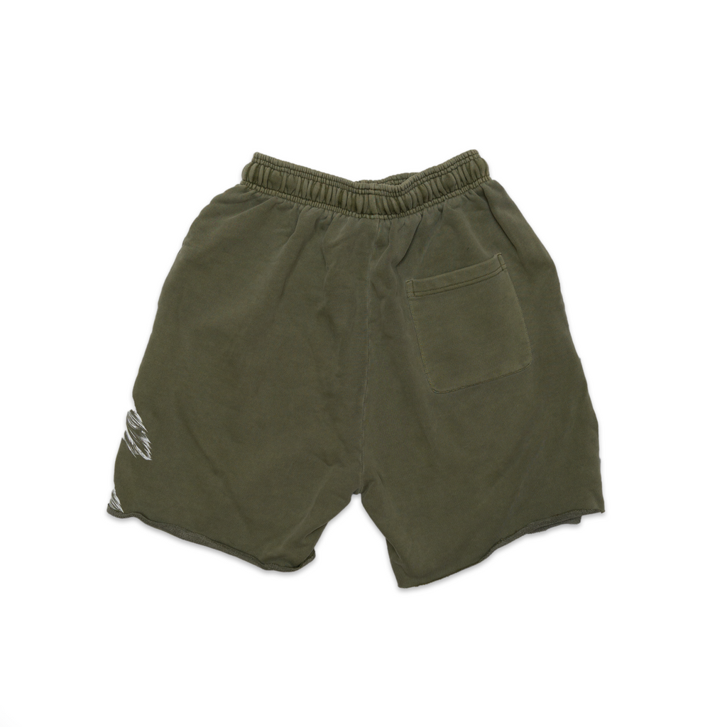 FTG raw edge acid washed shorts